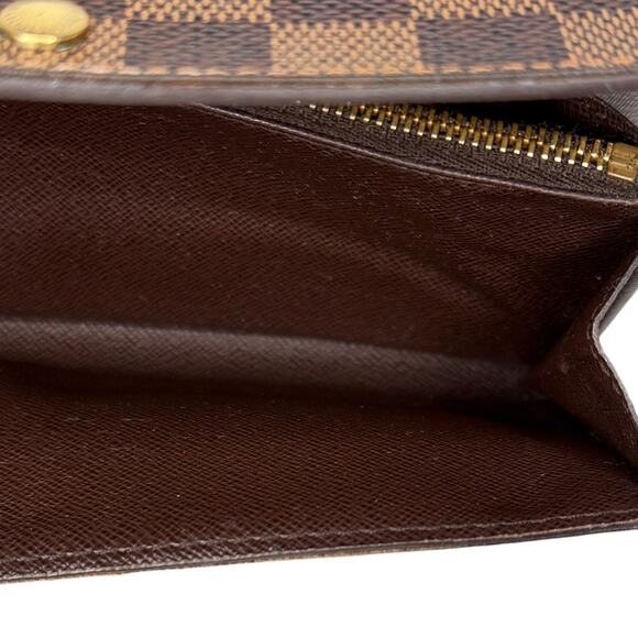 Louis Vuitton Damier Ebene Portefeuille Sarah Wallet Authentic Made In Spain - Picture 14 of 16